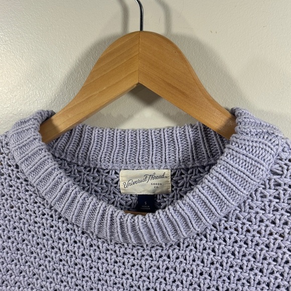 Universal Thread Lavender Purple Chunky Oversized Knit Crew Neck Sweater Small - Picture 3 of 6